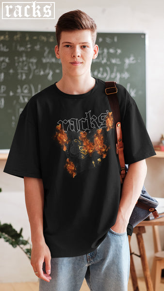 Oversize T-Shirt - "racks On Fire"