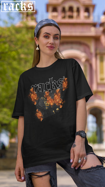 Oversize T-Shirt - "racks On Fire"